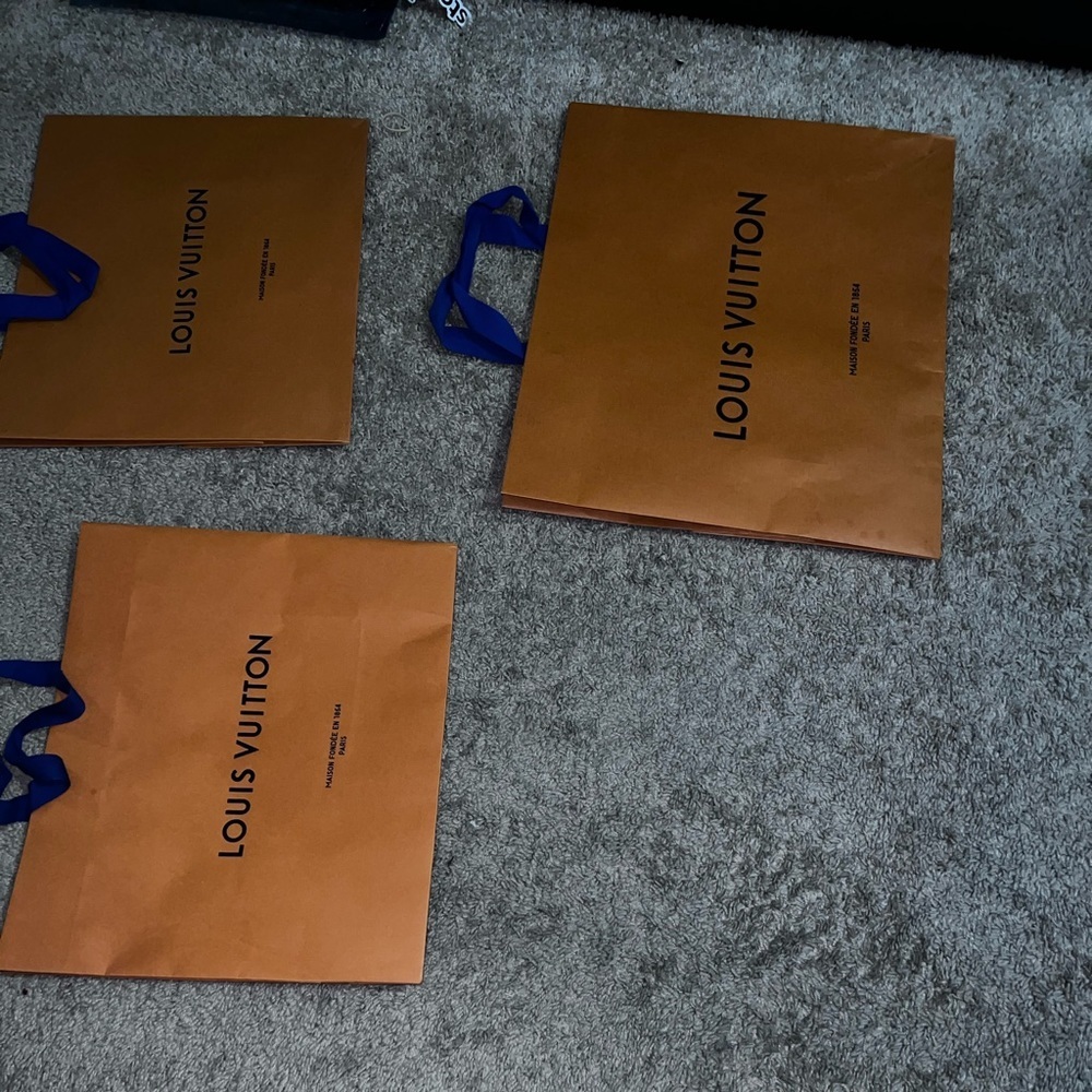 3 Louis Vuitton shopping bags